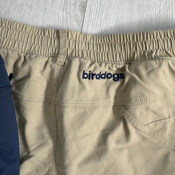 2 pairs Birddogs men's training shorts Blue Tan with liner Size XL - Picture 5 of 5